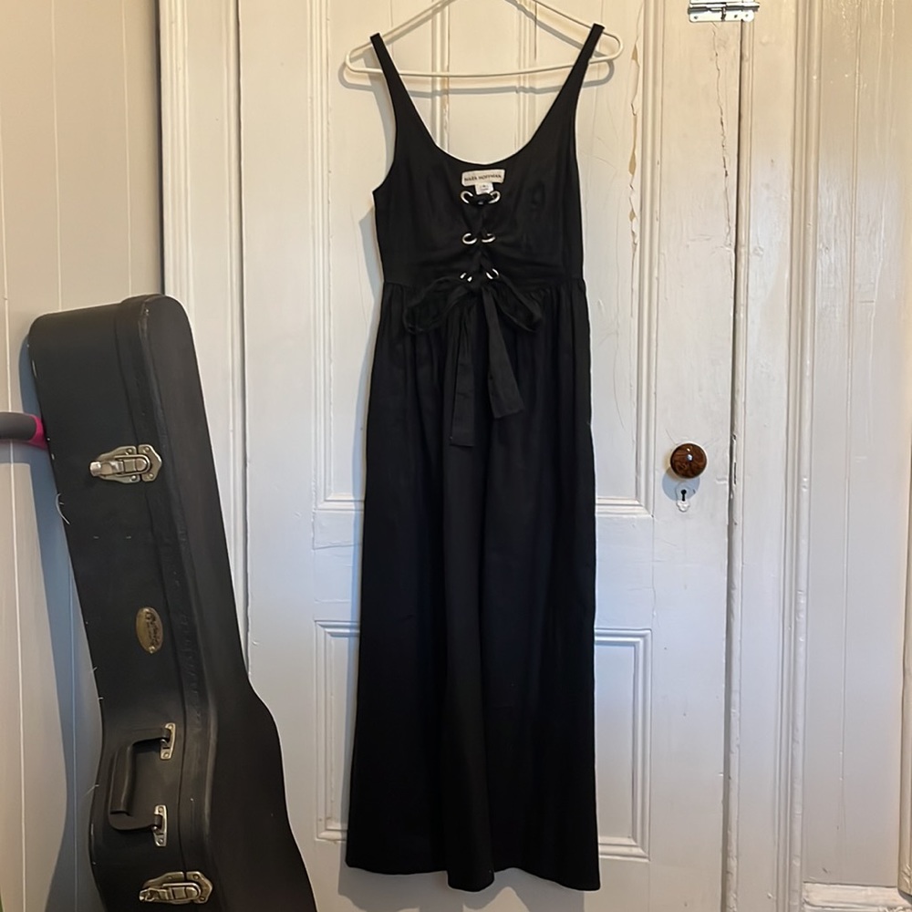SOLD Mara Hoffman Black Linen Maxi Dress